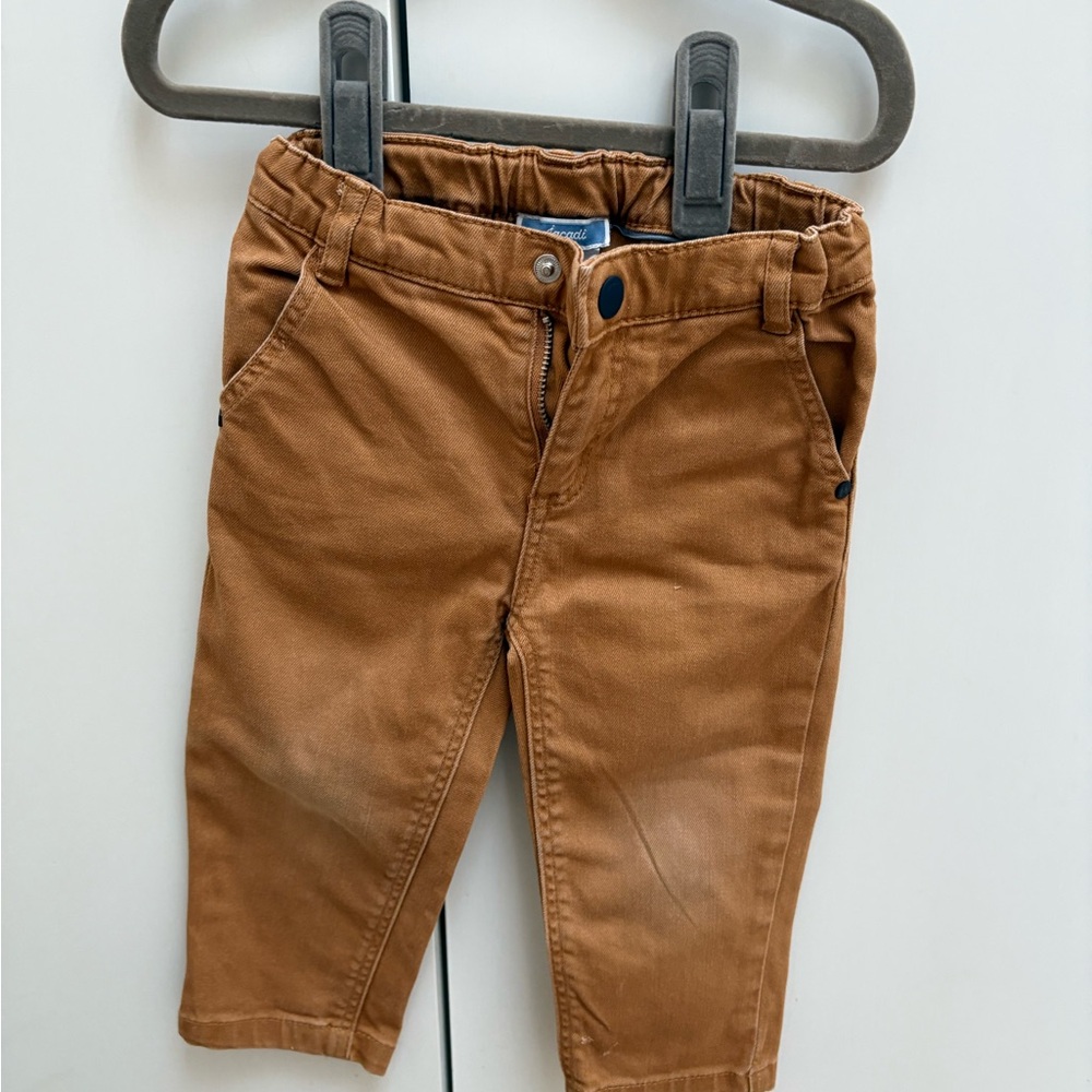 Jacadi Tan Kids Casual Pants khaki tan skinny jeans pants 12-18 months baby boy